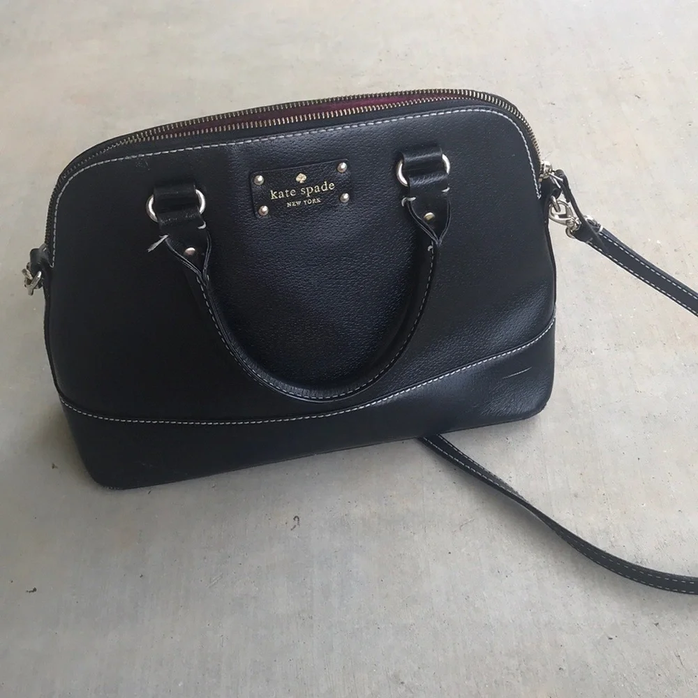 Kate Spade Black Dome Crossbody Hand Bag Purse